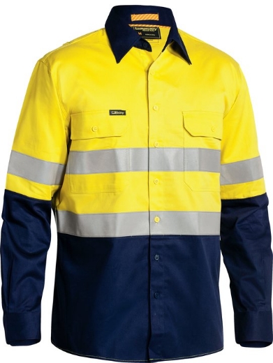 Picture of Bisley, Taped Hi Vis Industrial Cool Vented Shirt